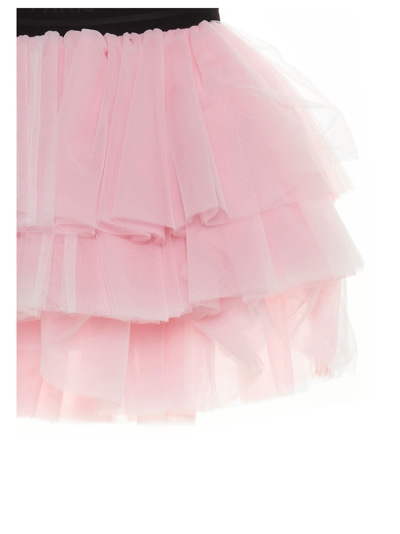 Shop Balmain Tulle Skirt In Pink