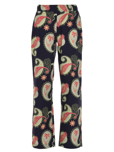 Shop Paccbet All-over Print Poplin Pants In Multicolor