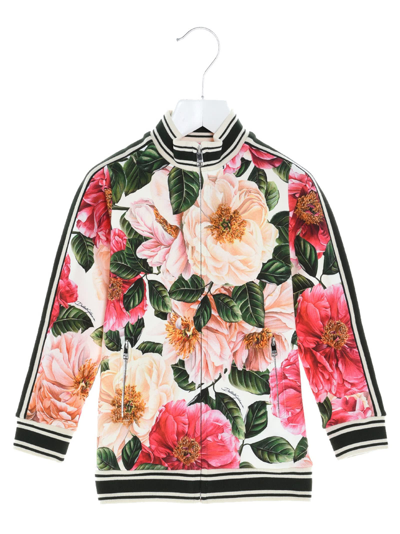 Shop Dolce & Gabbana Camellia Print Sweatshirt In Multicolor