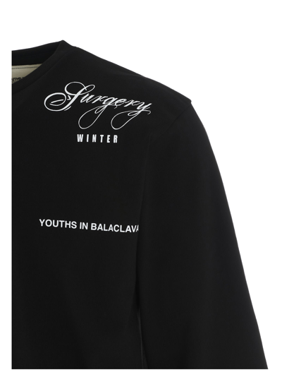 Shop Youths In Balaclava Contrasting Prints T-shirt In Black