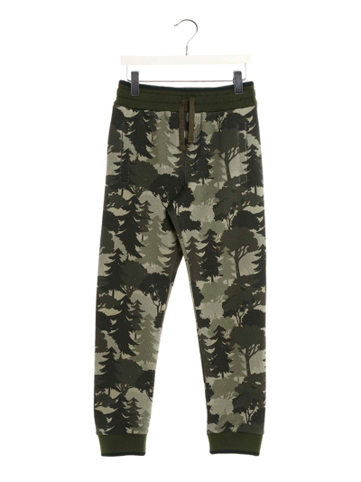 Shop Dolce & Gabbana All Over Printed Trees Sweatpants In Green