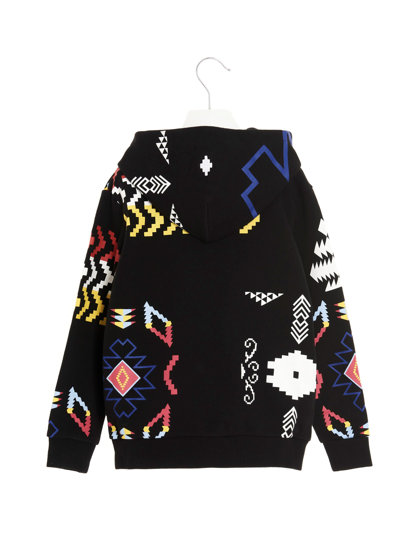 Shop Marcelo Burlon County Of Milan Patckwork Folk Hoodie In Black