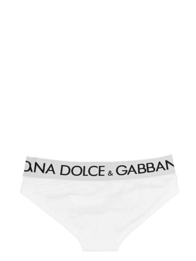 Shop Dolce & Gabbana Midi Briefs In White