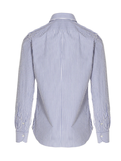 Shop Borriello Napoli Striped Cotton Shirt In Multicolor