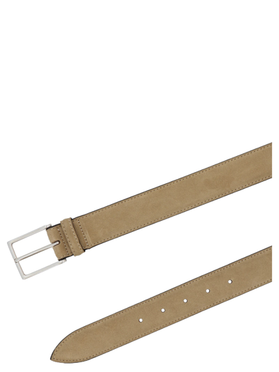 Shop Andrea D'amico Suede Belt In Beige