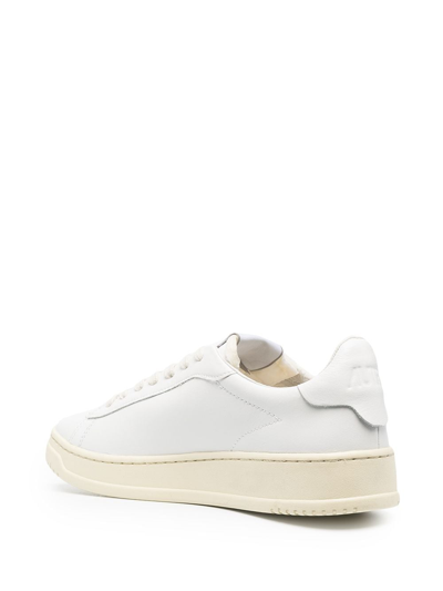 Shop Autry Medalist Low Leather Sneakers In White