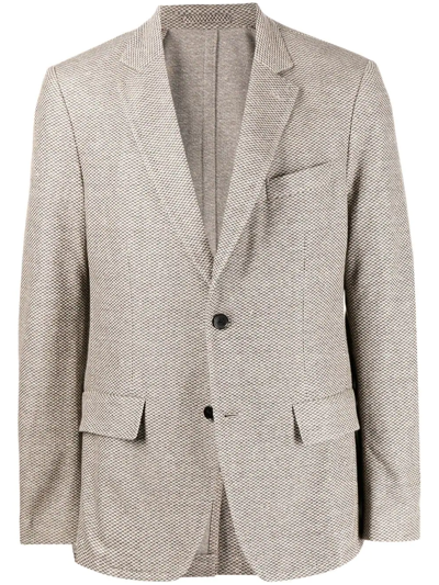 Ferragamo Single-breasted Blazer Jacket In Brown