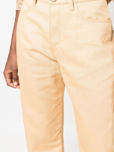 Shop Jil Sander High-waisted Tapered Jeans In Neutrals