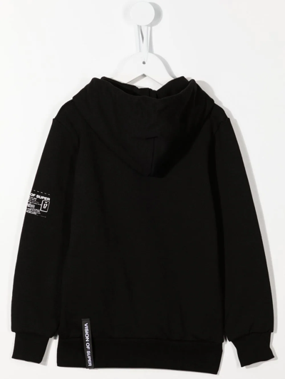 Shop Vision Of Super Super Circus Drawstring Hoodie In Black