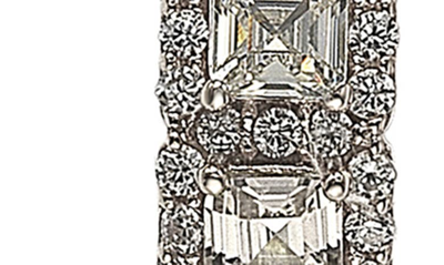 Suzy Levian Cz Huggie Hoop Earrings In White