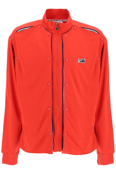 Shop Y/project Logo Patch Snap Panelled Jacket In Red