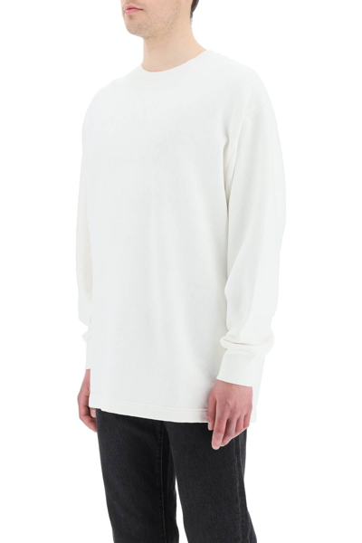 Shop Acne Studios Embroidered Oversized Sweatshirt In White