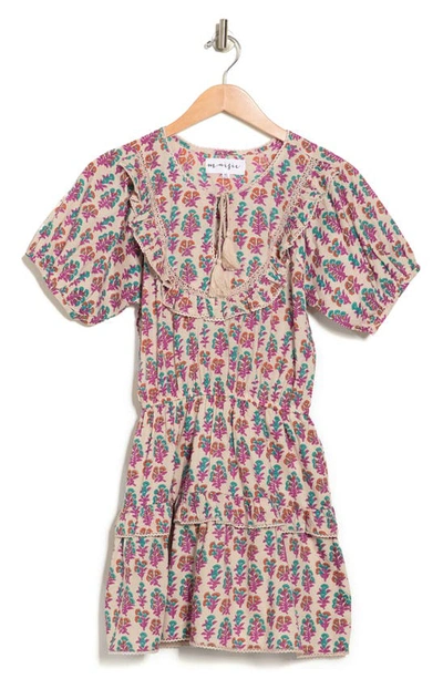 Shop Maisie Elastic Waist Mini Dress In Ivory Combo