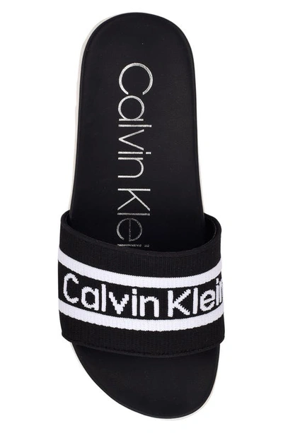 Shop Calvin Klein Canina Logo Slide Sandal In Black 001