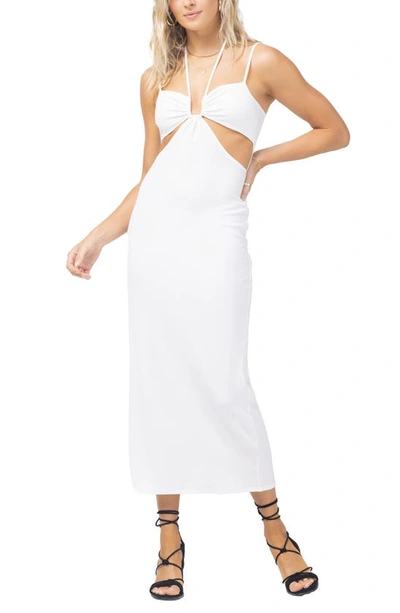 Shop L*space Naomi Cutout Halter Maxi Dress In Cream