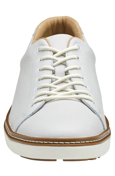 Shop J And M Collection Mcguffey Gl1 Hybrid Sneaker In White Waterproof Full Grain