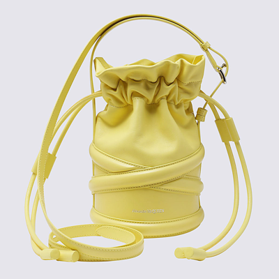 Shop Alexander Mcqueen Pollen Yellow Leather Satchel Bag