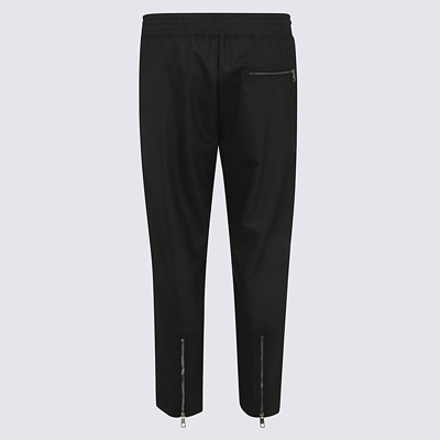 Shop Neil Barrett Black Virgin Wool Blend Trousers