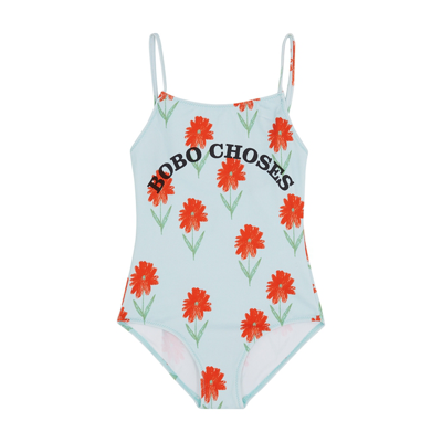 Shop Bobo Choses Kids Petunia Floral-print Swimsuit In Multicoloured