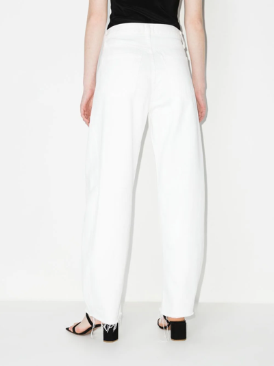 Agolde Criss Cross Straight Jeans In White