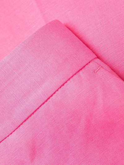 Msgm Cropped Tailored Trousers In Rosa