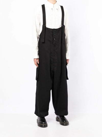 Shop Yohji Yamamoto Oversized Straight-leg Jumpsuit In Schwarz