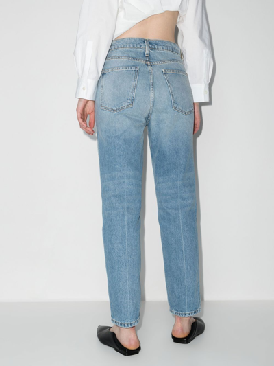 Shop B Sides Mid-rise Straight-leg Jeans In Blue