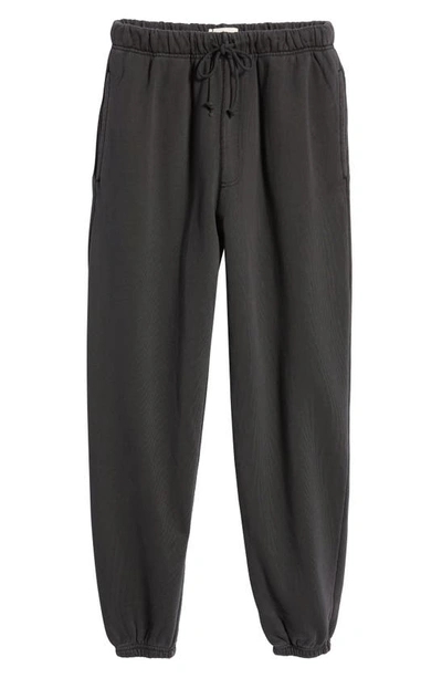 Shop Elwood Core Organic Cotton Brushed Terry Sweatpants In Vintage Black