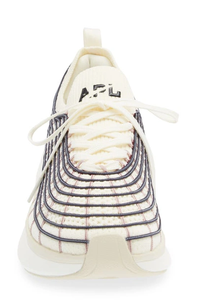 Apl Athletic Propulsion Labs Techloom Zipline Running Shoe In Pristine / Midnight / Rose