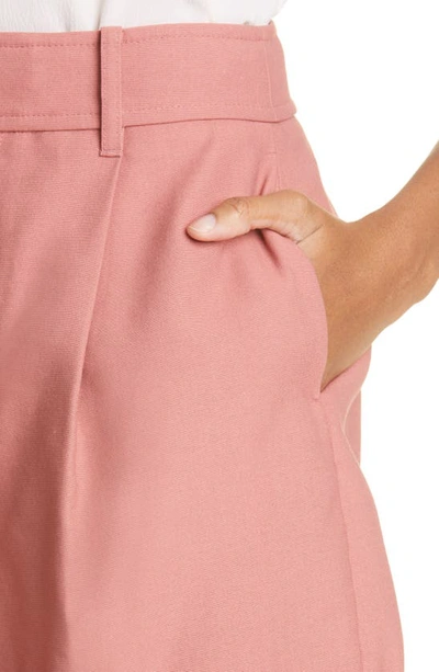 Ted Baker Kelsyas Pleated Tailored Shorts In Mid Pink