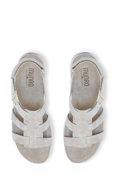 Shop Munro Flynn Platform Sandal In Distressed Taupe Leather