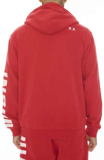 Shop Cult Of Individuality Logo Graphic Zip-up Hoodie & Sweatpants In Red