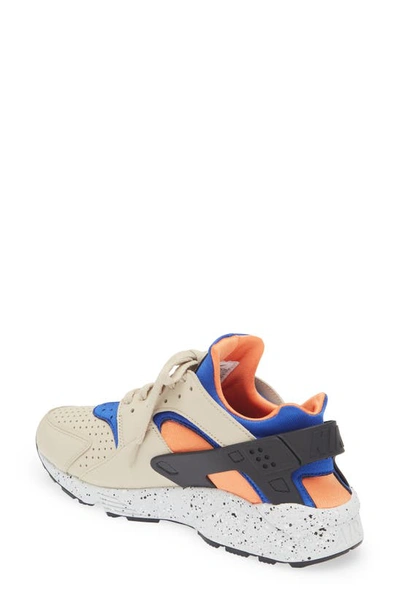 Nike Air Huarache Sneakers Beige In Rattan/ Royal/ Mandarin/ Black