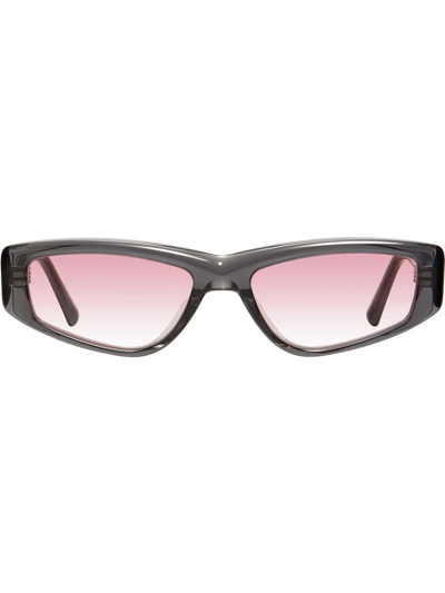 Shop Gentle Monster Duru G1 Oval Frame Sunglasses In Pink