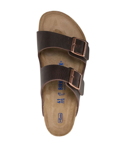Shop Birkenstock Arizona Oiled Sandals In Braun