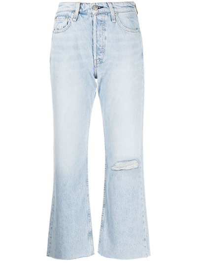 Shop Rag & Bone Maya High-rise Cropped Flared Jeans In Blau