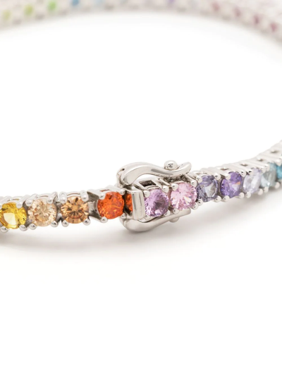 Shop Hatton Labs Rainbow Crystaç Embellished Bracelet In Silber