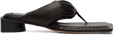 Shop Miista Black Anais Heeled Sandals In Raven Black