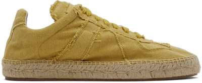 Shop Maison Margiela Yellow Replica Espadrilles In T2126 Honey Mustard