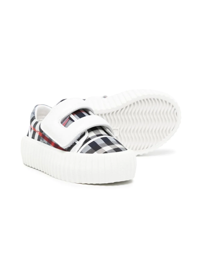 Shop Burberry I1-mark Checked Sneakers In White