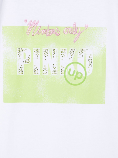 Shop Pinko Logo-print T-shirt Dress In White