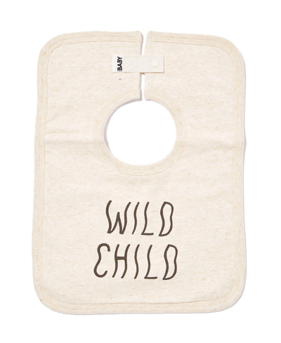 Shop Cotton On Baby Boys The Square Bib In Caramel Marle/wild Child