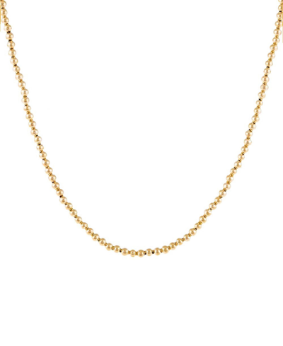 Shop Adinas Jewels Women's Beaded Ball Necklace In Gold Plated