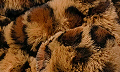Marcus Adler Faux Fur Pom Collar Scarf In Leopard