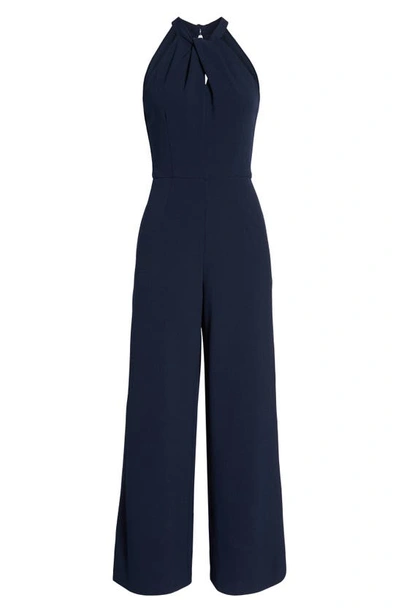 Shop Julia Jordan Halter Neck Jumpsuit In Navy