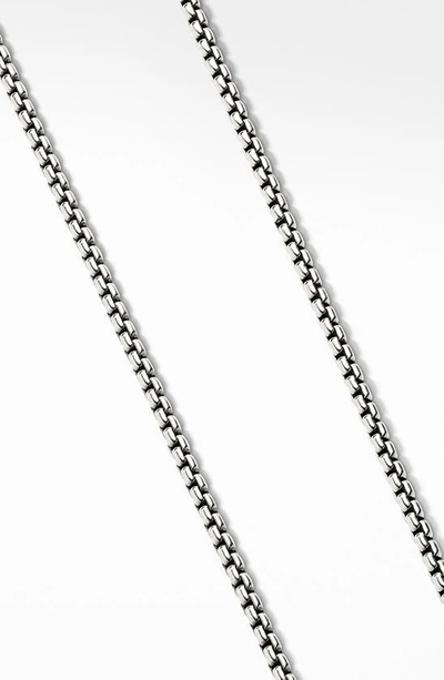 Shop David Yurman Small Box Chain Necklace In Silver