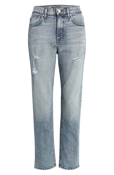 Shop Modern American Lafayette Distressed High Waist Jeans In Brooklyn B