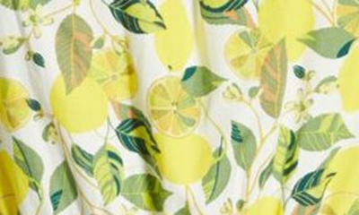 Shop Boden Off The Shoulder Cotton Maxi Dress In Ivory And Yellow Lemon Vine