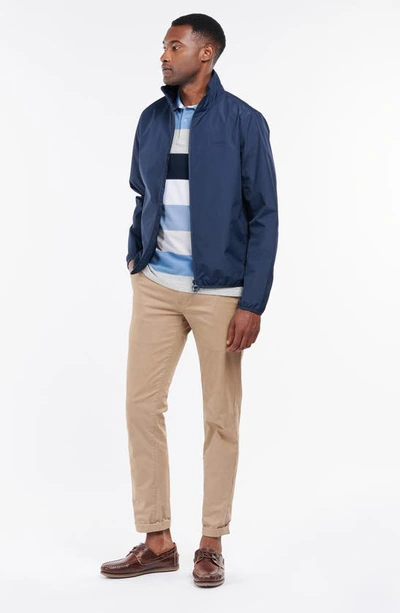 Shop Barbour Korbel Zip-up Rain Jacket In Navy