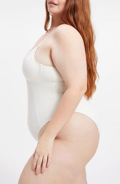 Shop Good American Showoff Tank Bodysuit In Ivory